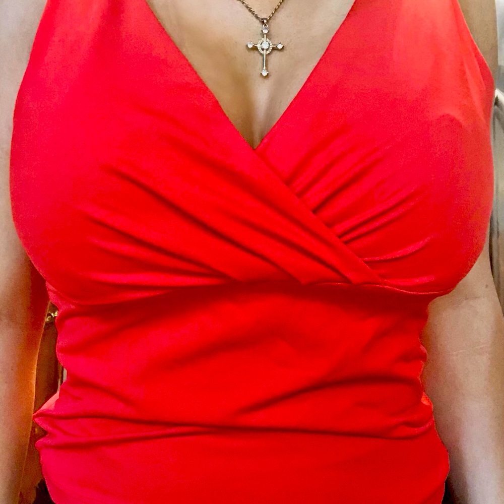Worthington red blouse
